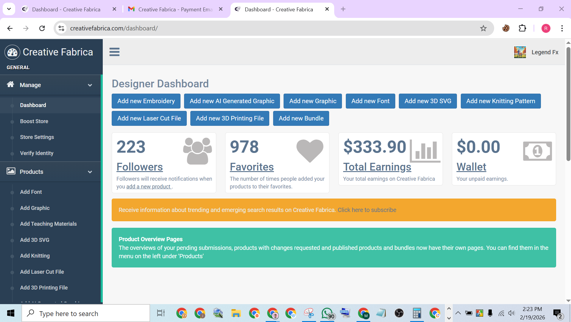 Creative Fabrica Account Sell cfsd999